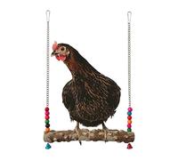 Chicken Coop Swing with Bells Wooden Stand