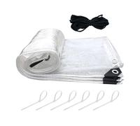 Chicken Coop Tarp - Clear Heavy Duty Waterproof Polyethylene Enclosure Cover With Reinforced Rope Cords, Insulated UV Resistant Farm Animal Shelter Cover, Durable Lawn Garden Protection Tarp | All Wea