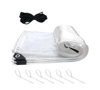 Chicken Coop Tarp - Clear Poultry Enclosure Wrap with Cords - Insulation Chicken Cages Cover,for Small Farm Animal Shelter Lawn