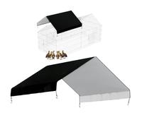 Chicken Coop Winter Cover - Waterproof Tarp Shield, Durable Poultry Fence, Insulating Cage Protector, Heavy Duty Enclosure | Weather Resistant Barrier For Breeding Hens Outdoor Plants Garden Shelters