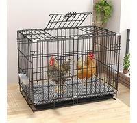 Chicken Coop with Pull-out Tray, Foldable & Portable for Indoor/Outdoor Use - Perfect for Farms, Gardens, Backyards