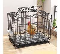 Chicken Coop with Pull-out Tray, Foldable & Portable for Indoor/Outdoor Use - Perfect for Farms, Gardens, Backyards