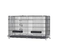 Chicken Coop with Wheels, Outdoor Duck Coop, metal chicken cage with egg tray, removable manure tray, water trough & food trough, suitable for Poultry Chicken Bird Duck(100 * 60 * 70CM)