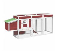 Chicken Coop Wooden Animal House Chicken Run Hen House Solid Wood Pine vidaXL