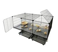 Chicken Coops Cage With Pull-Out Tray, Indoor Chick Brooder Box With Feeder Waterer Encrypted Foot Pads Grass Nesting Small Animal Enclosure For Ducks Rabbits Cats(107x46x41cm)