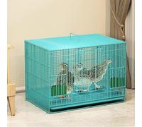 Chicken Coops Domestic Poultry House Small Indoor Rabbit Park Foldable Hutch Cage with Pull-Out Tray Wire Mesh Villa for Chicks, Ducklings, Kittens(Blue,50 * 33 * 33CM)