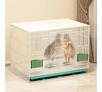 Chicken Coops Domestic Poultry House Small Indoor Rabbit Park Foldable Hutch Cage with Pull-Out Tray Wire Mesh Villa for Chicks, Ducklings, Kittens(White,60 * 40 * 40CM)