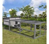 Chicken Coops for 6 Chickens Duck Cage Cheap Solid Wood Material Galvanized Mesh Around with 2 Egg-laying Boxes Pull-out Galvanized Tray Chicken Cages