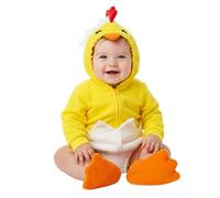 Chicken Costume Baby Chick Animal Easter Costume Romper Bodysuit Outfit Infant Newborn Toddler Boys Girls Fancy Dress Soft Hooded Jumpsuit Easter Dress-Up Photo Shoot Outfits Clothing