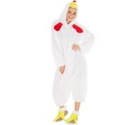 Chicken Costume Man Woman Halloween Fancy Dress Outfit Carnival Farm Animal