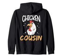 Chicken Cousin Rooster Poultry Keeper Chickens Chicken Zip Hoodie
