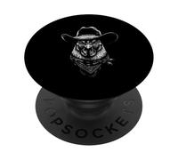 Chicken Cowboy Portrait Vintage Western Farm Bird Wild West PopSockets Adhesive PopGrip