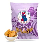 Chicken Crackling Hand Cooked Snack. NEW Double Cooked, Sunday Roast Flavour. Low Carb, High Protein, Keto, Gluten Free Alternative to Pork Scratchings. 10x 40g Bags