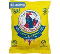 Chicken Crackling Keto Edition, Double Cooked Chicken Skin Crisps, High Protein Low Carb Keto Snack, No Seed Oils, No Added Sugar, Gluten Free Pork Scratchings Alternative, 10x40g