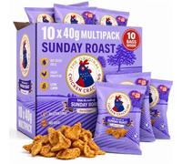 Chicken Crackling Sunday Roast, Double Cooked Chicken Skin Crisps, High Protein Low Carb Keto Snack, No Seed Oils, Gluten Free Pork Scratchings Alternative, 10x40g