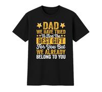 Chicken Craft Dad We Already Belong to You T-Shirt - Funny Sentimental Gift for Dad from Kids - Father's Day or Birthday Present (UK, Alpha, L, Regular, Regular, Black)