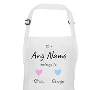Chicken Craft Personalised Apron with Custom Name and Hearts Design for Cooking and Baking