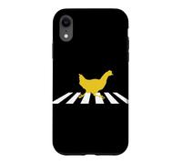 Chicken Crosses Road Crosswalk Silhouette Graphic T-Shirt Case for iPhone XR