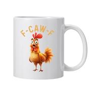 Chicken Cup | 350 ml Ceramic Rooster Drinking Cup - Men's Water Cup and Drinking Cup - For Home Office Holiday Birthday Christmas Wine Juice Milk Men Friends Colleagues