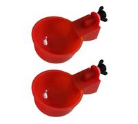 Chicken Cup Waterer, Pack of 5 Automatic Chicken Watering Cups, Chicken Cup Waterer Chicken Feeder Poultry Drinking Bowl for Poultry, Quail, Duck, Chicken, Bird, Turkey Drinker