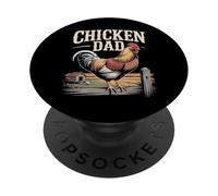 Chicken Dad Rooster Farmer Backyard Father PopSockets Adhesive PopGrip