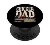 Chicken Dad Rooster Farmer Backyard Father PopSockets Adhesive PopGrip