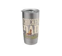 Chicken Dad Rooster Farmer Backyard Father Stainless Steel Insulated Tumbler