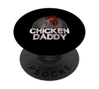 Chicken Daddy Chickens Farmer Backyard Poultry Farming Humor PopSockets Adhesive PopGrip
