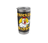 Chicken Daddy Funny Farmer Backyard Poultry Raising Chickens Stainless Steel Insulated Tumbler