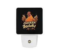 Chicken Daddy Funny LED Night Lights Plug Into Wall Smart Lighting for Hallways Kitchen Bedroom