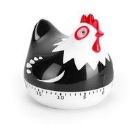 Chicken Design Mechanical Kitchen Timer 60 Minute - Cute Retro Baking Timer, No Battery Needed, Loud Alarm, Durable PP Material, Large 2.55-Inch Dial