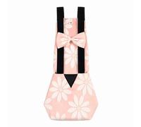Chicken Diaper Harness with Bow, Reusable Poultry Wearable Apron for Chickens, Soft Lightweight Hen Outfit for Backyard Poultry Care(Peach Flower,M)