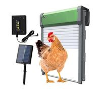 Chicken Door Automatic Solar Powered Chicken Coop Door With Timer Light Sensor Remote Control Manual Mode Aluminum Alloy 4 Modes Easy To Use