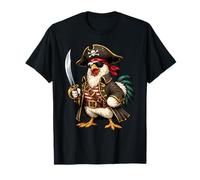 Chicken Dressed As A Pirate Funny Chicken Halloween T-Shirt