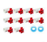 Chicken Drinker Fitting ABS Automatic Connector for Nipple-Based Water Lines in Layer Broiler and Hatchery Facilities (10set)