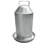 Chicken Drinker Traditional Metal Drinker 13.5L Capacity with Handle for Hens, Ducks, Geese - 3 Gallon