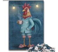 Chicken Drinking Coffee 2000 Pieces Jigsaw Puzzles for Adults And Teens, Stress Reliever Staycation Kill Time Parent-child Interaction (70x100cm)