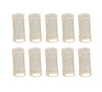 Chicken Drinking Connector Plastic Poultry Feeding Water Pipe Adapter 10pcs High Temperature Resistant Durable Livestock Accessory for Chicken Goose Duck Farm Black White 7.3x3.5cm (White)