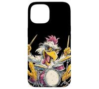 Chicken Drummer with Cool Sunglasses loves the Rhythm Case for iPhone 15