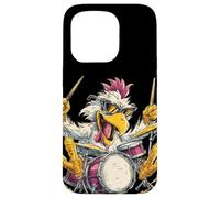 Chicken Drummer with Cool Sunglasses loves the Rhythm Case for iPhone 15 Pro