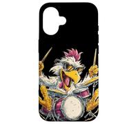 Chicken Drummer with Cool Sunglasses loves the Rhythm Case for iPhone 16