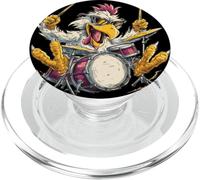 Chicken Drummer with Cool Sunglasses loves the Rhythm PopSockets PopGrip for MagSafe