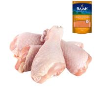 Chicken Drumstick 1kg with Rajah Chicken Seasoning 100g - Halal Juicy Drumsticks Pack