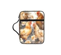 Chicken Duck Bible Cover for Women - Stylish Large Bible Case for Men, Multi-Functional Carrying Book Cover Church Bag with Handle and Zipper Pocket - Bible Bag Christian Gifts