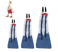 Chicken Duck Goose Diaper Washable Pet Bow Tie Diapers for Hens Roosters Poultry 1 Pack (L, Blue)