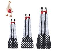 Chicken Duck Goose Diaper Washable Pet Bow Tie Diapers for Hens Roosters Poultry 1 Pack (S, Black)