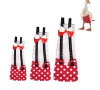 Chicken Duck Goose Diaper Washable Pet Bow Tie Diapers for Hens Roosters Poultry 1 Pack (S, Red)