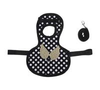 Chicken Duck Goose Harness Vest Black Canvas with Leash Adjustable M | Secure Buckles, Warm Comfortable Fit, Unique Chicken and Duck Cape Design, for Winter Outdoor Activities