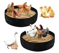 Chicken Dust Bath Tub Chicken Coop Cleaner Containe Essential Chicken Coop Accessory (2 Pack)