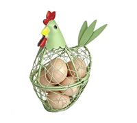 Chicken Egg Basket | Metal Holder Kitchen Decor - Farmhouse Wire Egg Storage Basket | for Fruit Vegetable Snack Collecting Gathering Farmhouse Country Coop